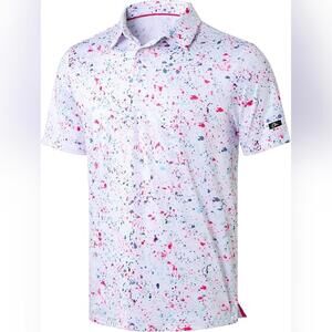 NWT Obla Mens Short Sleeve Dry Fit Golf Polo Collared Shirt, 2XL